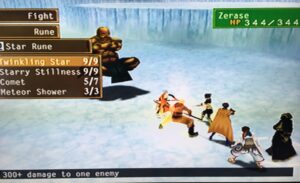 Suikoden V Zerase, an overpowered character.