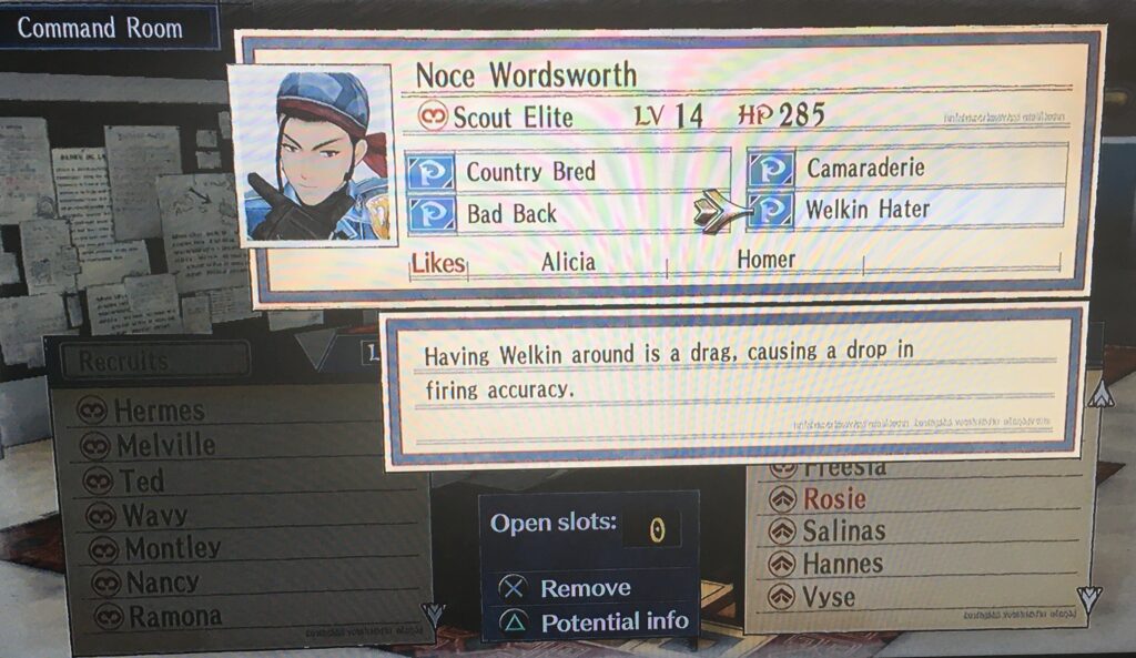 Valkyria Chronicles Noce hates Welkin. 